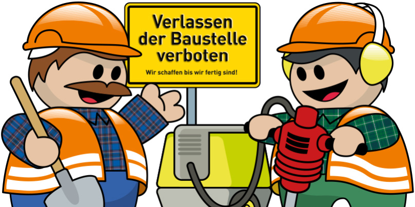 Symbolbild: "Saarbrigger Schaffer": Bauarbeiter mit Pressluftbohrer