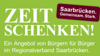 Plakatmotiv: Hilfe suchen und anbieten - ein Angebot von Bürgern für Bürger im Regionalverband Saarbrücken