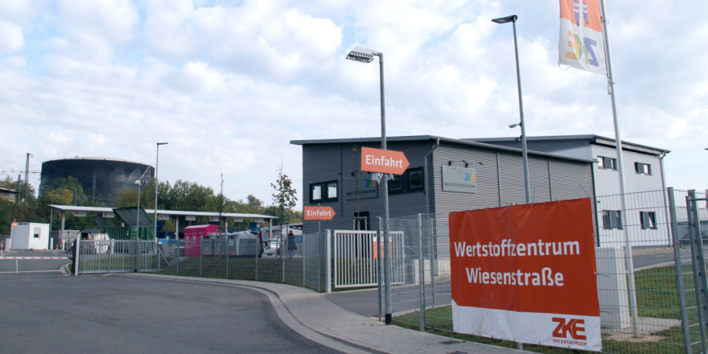 Wertstoffzentrum Wiesenstraße, Foto: ZKE