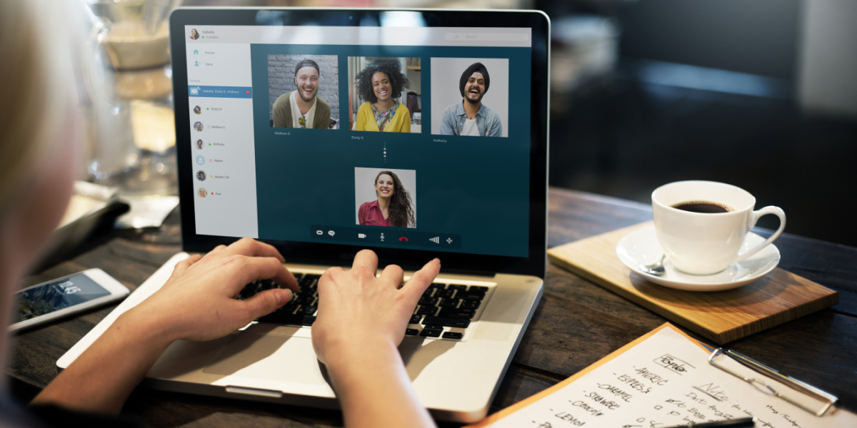 Laptop bei Videocall