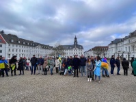 Ukraine-Demo am 12. Februar am Saarbrücker Schloss